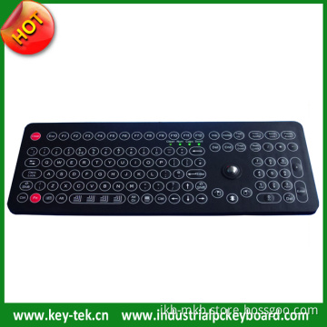 IP68 Membrane Food Factory Keyboard with Optical Trackball